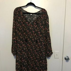 Floral black dress